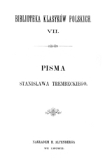 Pisma Stanisława Trembeckiego, T. 2