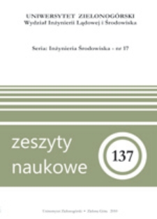 Zeszyty Naukowe Uniwersytetu Zielonogórskiego: Inżynieria Środowiska, Tom 17