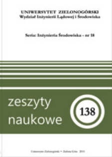 Zeszyty Naukowe Uniwersytetu Zielonogórskiego: Inżynieria Środowiska, Tom 18