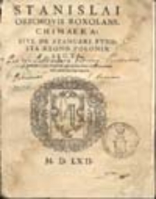 Chimera sive de Stancari funesta Regno Poloniae secta