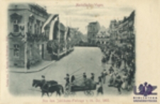 Aus dem Jubiläums - Festzuge v. 14. Oct. 1900: Marketender - Wagen