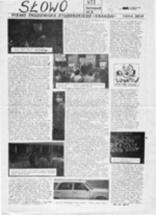 Słowo: Pismo Niezależnego Zrzeszenia Studentów Kraków, nr 1 (1988 01 20)