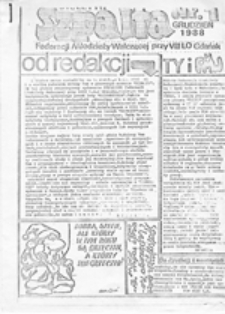 Szpalta Federacji Młodzieży Walczącej przy VIII LO Gdańsk, nr 1 (grudzień 1988)