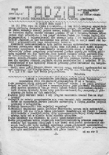 Tadzio: pismo IV Liceum Og&oacute;lnokształcącego imienia Tadeusza Kościuszki w Toruniu, nr 1