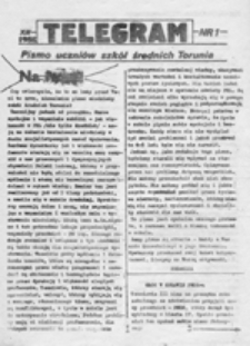 Telegram: pismo uczniów szkół średnich Torunia, nr 1 (XII 1988)