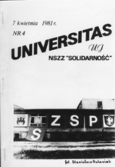 Universitas, nr 4 (7 kweitnia 1981 r.)