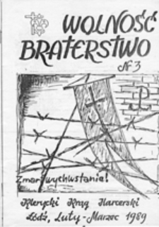 Wolność Braterstwo, nr 3 (luty- marzec 1989)