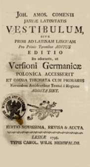 Januae Latinitatis Vestibulum, sive primi ad latinam linguam...