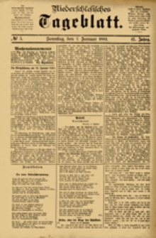 Niederschlesisches Tageblatt, no 5 (Sonntag, den 7. Januar 1883)