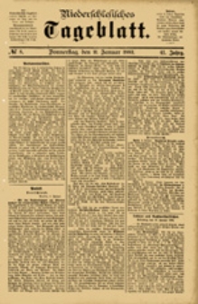 Niederschlesisches Tageblatt, no 8 (Donnerstag, den 11. Januar 1883)