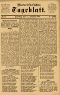 Niederschlesisches Tageblatt, no 11 (Sonntag, den 14. Januar 1883)