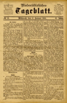 Niederschlesisches Tageblatt, no 13 (Mittwoch, den 17. Januar 1883)
