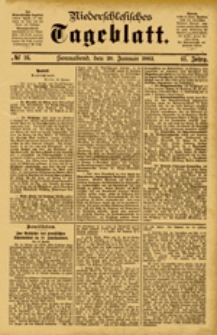 Niederschlesisches Tageblatt, no 16 (Sonnabend, den 20. Januar 1883)