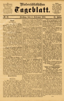 Niederschlesisches Tageblatt, no 27 (Freitag, den 2. Februar 1883)