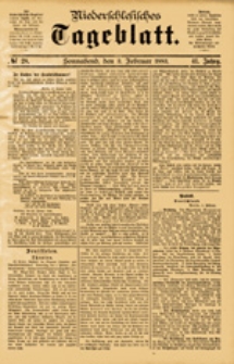 Niederschlesisches Tageblatt, no 28 (Sonnabend, den 3. Februar 1883)