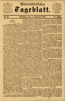 Niederschlesisches Tageblatt, no 30 (Dienstag, den 6. Februar 1883)