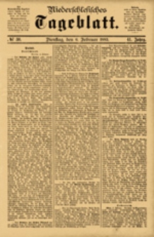 Niederschlesisches Tageblatt, no 30 (Dienstag, den 6. Februar 1883)