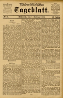 Niederschlesisches Tageblatt, no 31 (Mittwoch, den 7. Februar 1883)