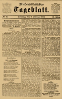 Niederschlesisches Tageblatt, no 35 (Sonntag, den 11. Februar 1883)