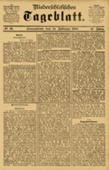 Niederschlesisches Tageblatt, no 46 (Sonnabend, den 24. Februar 1883)