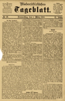 Niederschlesisches Tageblatt, no 50 (Donnerstag, den 1. März 1883)