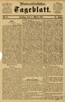 Niederschlesisches Tageblatt, no 51 Freitag, den 2. März 1883)