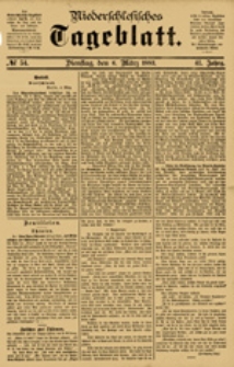 Niederschlesisches Tageblatt, no 54 (Dienstag, den 6. März 1883)