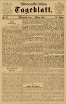 Niederschlesisches Tageblatt, no 55 (Mittwoch, den 7. März 1883)