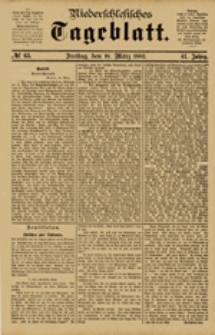 Niederschlesisches Tageblatt, no 63 (Freitag, den 16. März 1883)