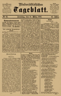 Niederschlesisches Tageblatt, no 65 (Sonntag, den 18. März 1883)