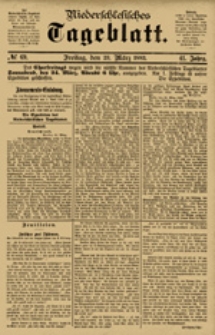 Niederschlesisches Tageblatt, no 69 (Freitag, den 23. März 1883)