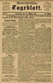 Niederschlesisches Tageblatt, no 70 (Sonntag, den 25. März 1883)