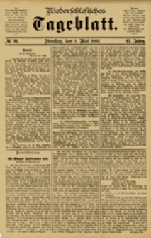 Niederschlesisches Tageblatt, no 99 (Dienstag, den 1. Mai 1883)