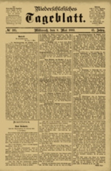Niederschlesisches Tageblatt, no 105 (Mittwoch, den 9. Mai 1883)