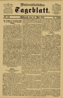 Niederschlesisches Tageblatt, no 116 (Mittwoch, den 23. Mai 1883)