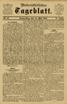 Niederschlesisches Tageblatt, no 117 (Donnerstag, den 24. Mai 1883)