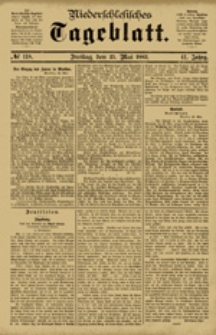 Niederschlesisches Tageblatt, no 118 (Freitag, den 25. Mai 1883)
