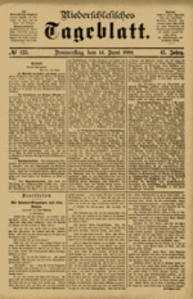 Niederschlesisches Tageblatt, no 135 (Donnerstag, den 14. Juni 1883)