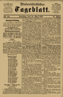 Niederschlesisches Tageblatt, no 144 (Sonntag, den 24. Juni 1883)