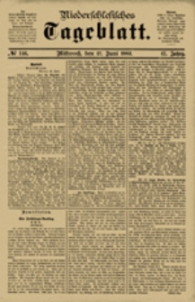 Niederschlesisches Tageblatt, no 146 (Mittwoch, den 27. Juni 1883)