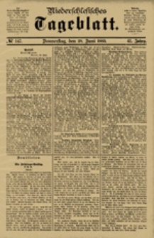 Niederschlesisches Tageblatt, no 147 (Donnerstag, den 28. Juni 1883)