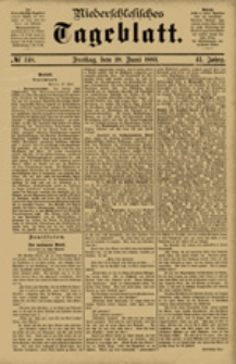 Niederschlesisches Tageblatt, no 148 (Freitag, den 29. Juni 1883)