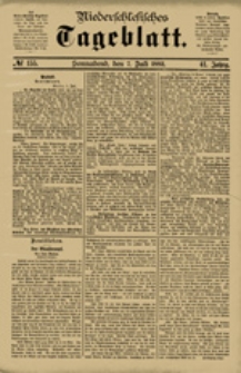 Niederschlesisches Tageblatt, no 155 (Sonnabend, den 7. Juli 1883)