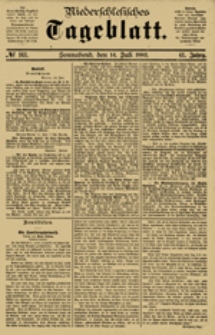 Niederschlesisches Tageblatt, no 161 (Sonnabend, den 14. Juli 1883)