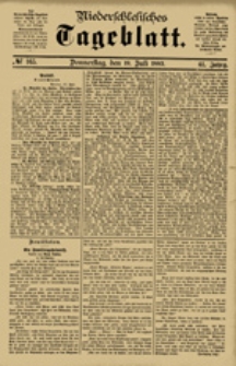Niederschlesisches Tageblatt, no 165 (Donnerstag, den 19. Juli 1883)