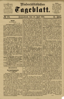 Niederschlesisches Tageblatt, no 173 (Sonnabend, den 28. Juli 1883)