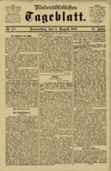 Niederschlesisches Tageblatt, no 177 (Donnerstag, den 2. August 1883)