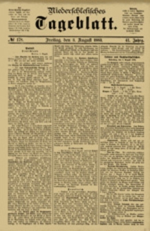 Niederschlesisches Tageblatt, no 178 (Freitag, den 3. August 1883)