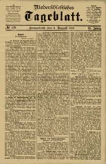 Niederschlesisches Tageblatt, no 179 (Sonnabend, den 4. August 1883)