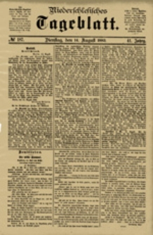 Niederschlesisches Tageblatt, no 187 (Dienstag, den 14. August 1883)